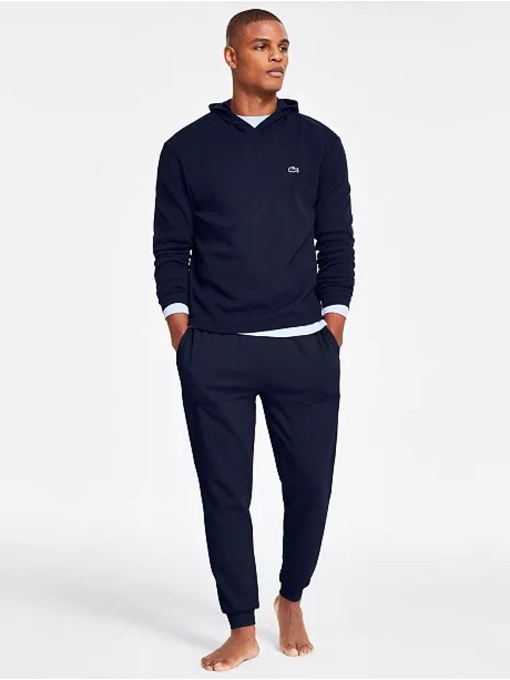 Lacoste Men's Thermal Sleep Waffle Hoodie NWT , sz : large